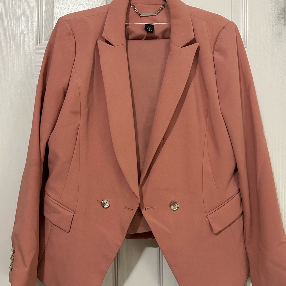 Women's Blush Pink Blazer & Pants set